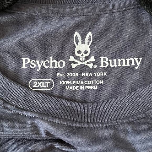Psycho Bunny Graphic T-Shirt Mens 2XL Navy Rainbow Skull Bunny NWOT - Picture 3 of 4